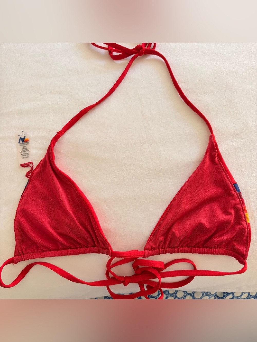 Aviator Nation Red Triangle Bikini Top - Picture 2 of 4